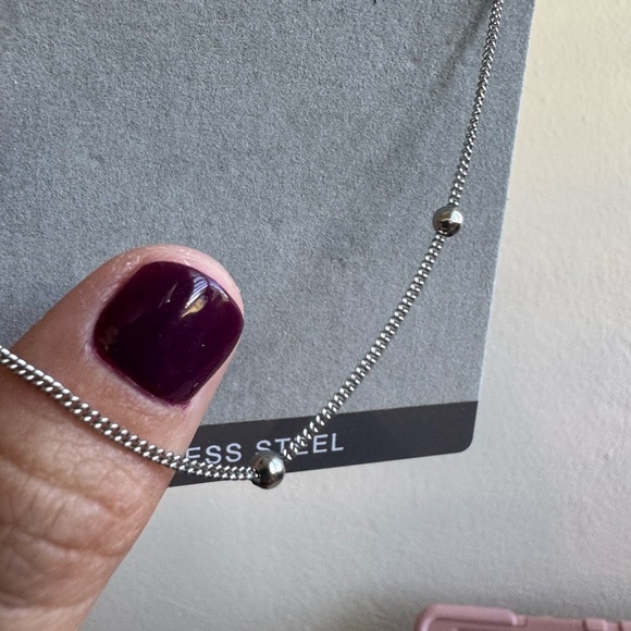 Beya accesories | Silver Beaded Chain Necklace - Picture 6 of 7